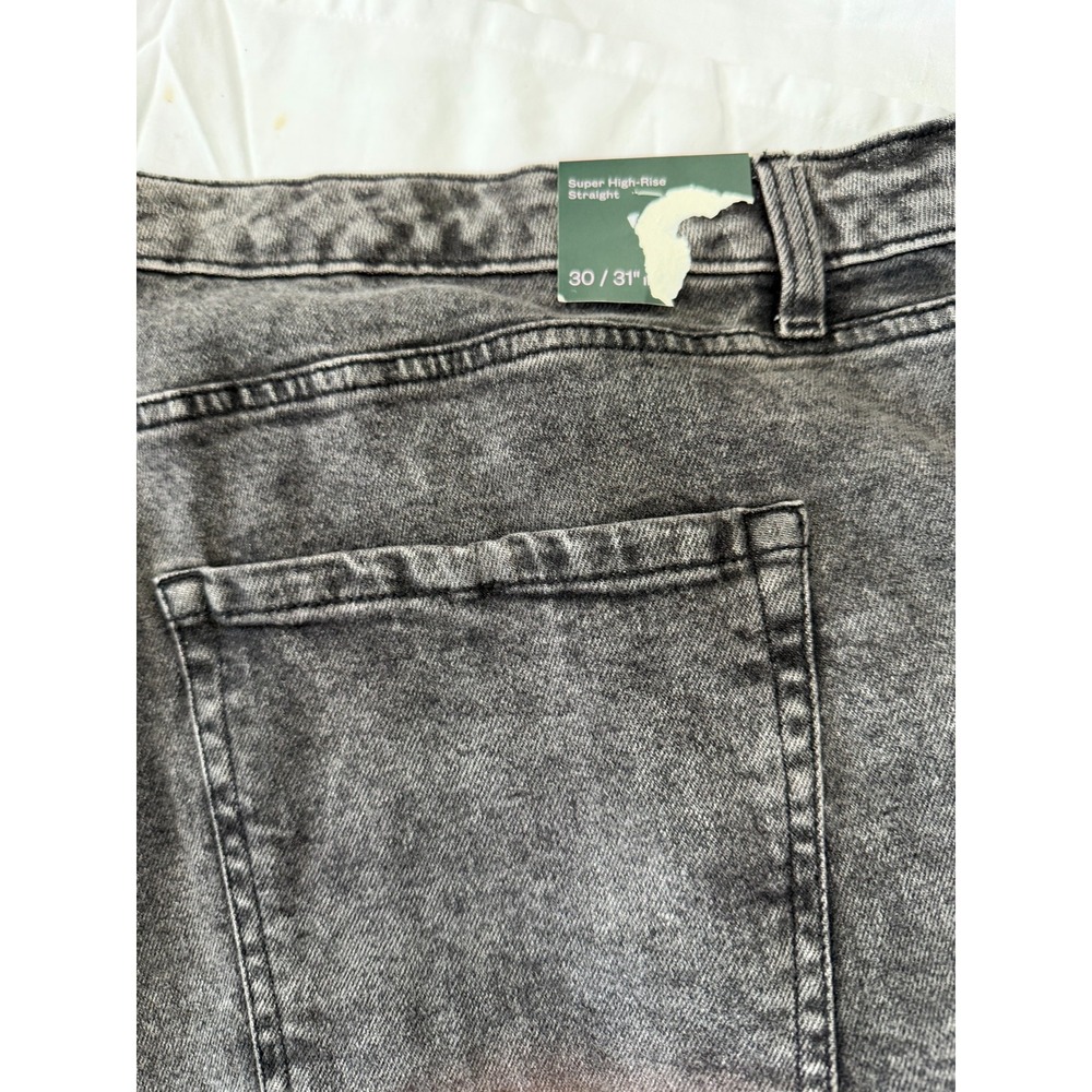 Wild Fable Black Wash Super High Rise Straight Jeans Size 30 - Picture 6 of 6